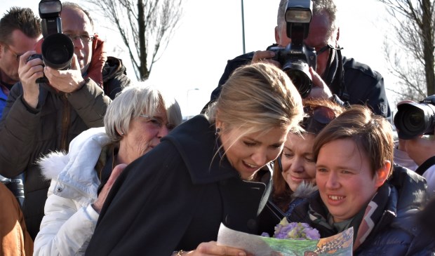 Koningin Máxima tijdens een eerder bezoek aan Westland. Foto; (WB)
