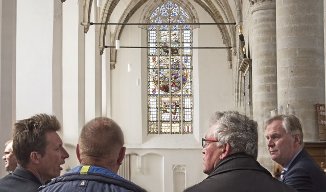 Het Coppelstockraam is een echte blikvanger in de st. Catharijnekerk (Foto: Jos Uijtdehaage)