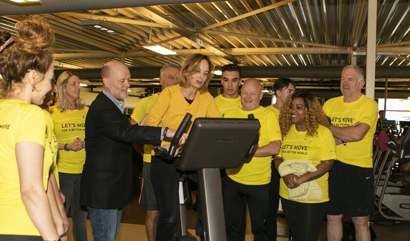 Sporten voor de campagne 'Let's Move for a Better World'