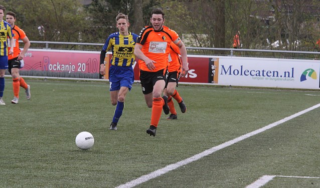Sven Groenenboom was een van de doelpuntenmakers van Rockanje. (Foto: Wil van Balen).