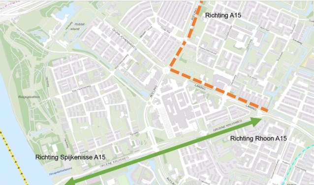 De Aveling is slechts voor een deel bereikbaar.