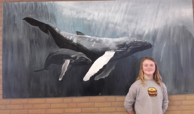 De RGO vmbo is super trots op dit talent en hoopt nog meer werk van haar te kunnen exposeren in de school al is Eva daar bescheiden onder.