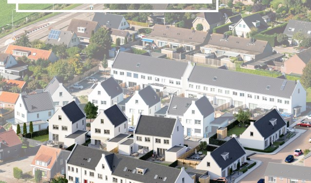 Het project 'Lindelaan' in Ooltgensplaat krijgt een karateristieke uitstraling door de witte gevels.