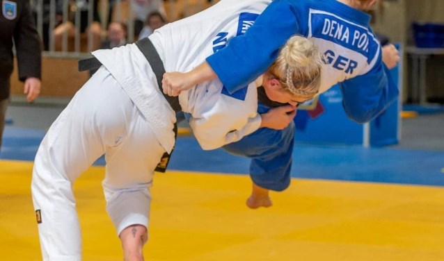 Larissa in actie tijdens de World Cup.