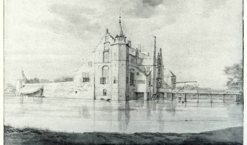 Het Hof van Putten te Geervliet, gezien vanaf het noordoosten, Roelant Roghman, ca. 1646, collectie Rijksmuseum Amsterdam