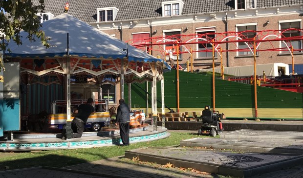 De opbouw in volle gang