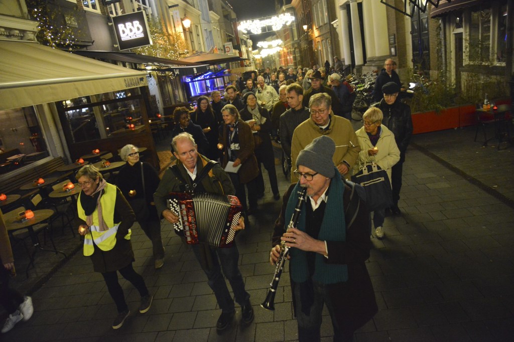 De herdenking van de Kristallnacht op 8 november 2018.