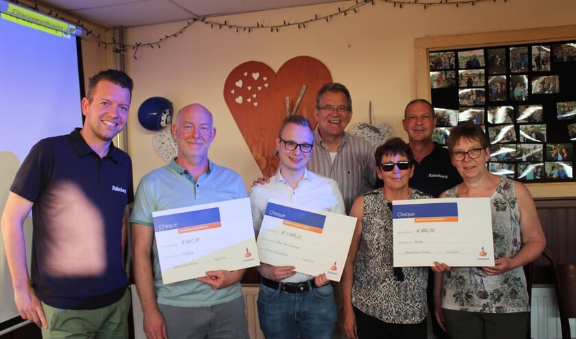 De top 3 uit de Rabobank Clubkas Campagne bij TV Steenbergen