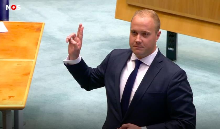 Thierry Aartsen bij de beëdiging in de Tweede Kamer.