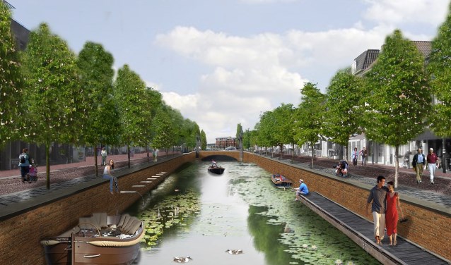 Beeld van de toekomstige haven in Zevenbergen.