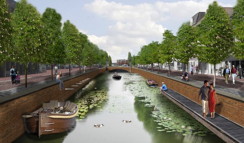 Beeld van de toekomstige haven in Zevenbergen.