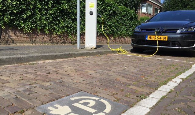 Een openbare laadpaal in Breda.