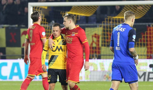 NAC-AZ in het seizoen 2017-2018.