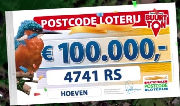 Deze postcode mag 100.000 euro verdelen.