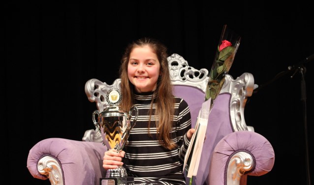 Noortje Heimerikx won eerder de voorleeswedstrijd van de gemeente Steenbergen.
