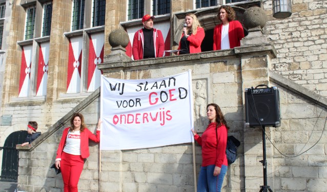 De staking vorig jaar op de Grote Markt in Bergen op Zoom