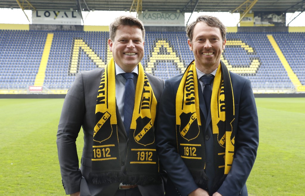 NAC presenteerde donderdag 28 maart de nieuwe directie. Algemeen directeur Luuc Eisenga en technisch directeur Tom Van Den Abbeele