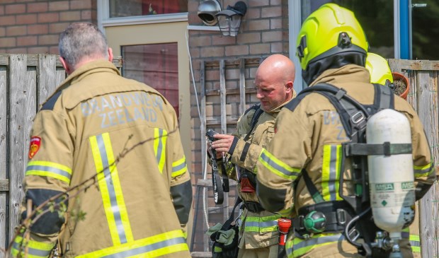 De brandweer is ook ter plaatse.