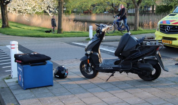 De scooter was beschadigd.
