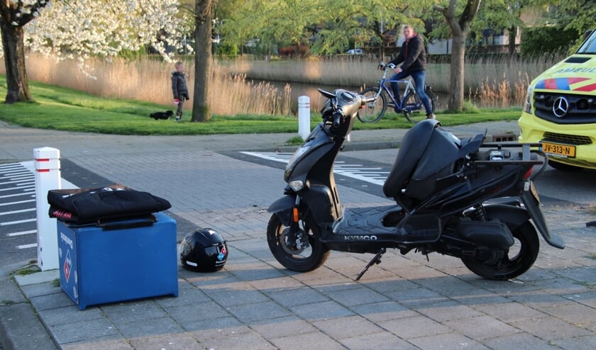 De scooter was beschadigd.