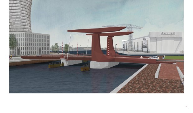 Een impressie van de nieuwe Dokbrug.