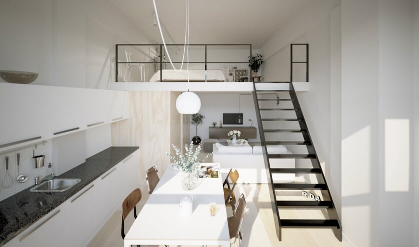 De lofts die de winkelstrip gaan vervangen.