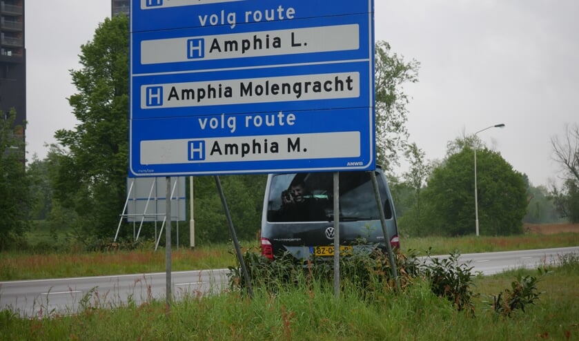 Het bord met het flitsbusje.