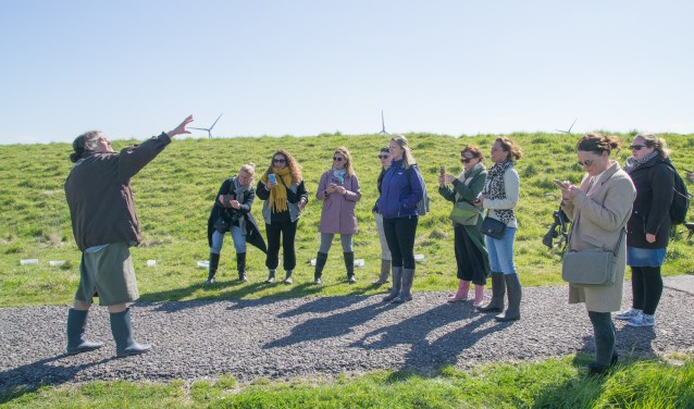 Lenie Ponse neemt de bloggers mee op de schorren en slikken van Sint-Maartensdijk