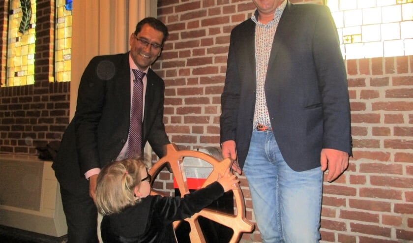 Het stuurwiel werd meteen in gebruik genomen.