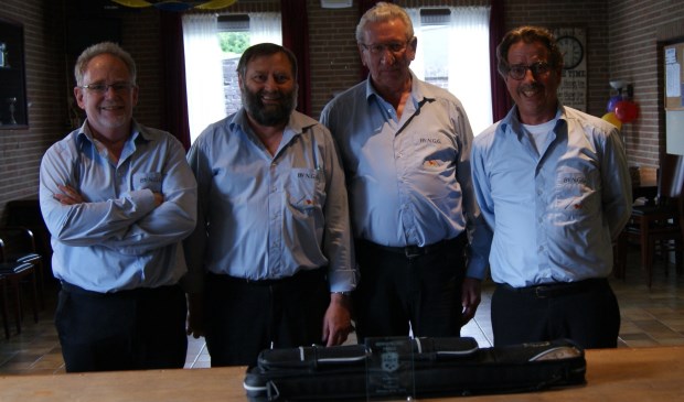 Van links naar rechts Cor Dogge, Jack de Mooij, Karel van de Branden en Janus Dam.