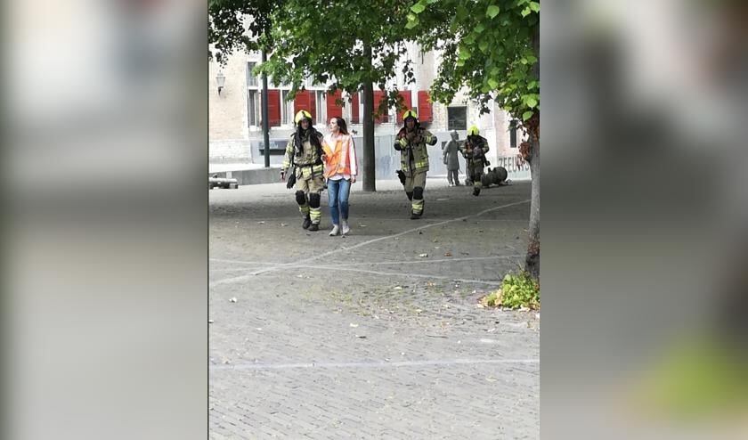 Het brandalarm ging af in het abdijhuis.