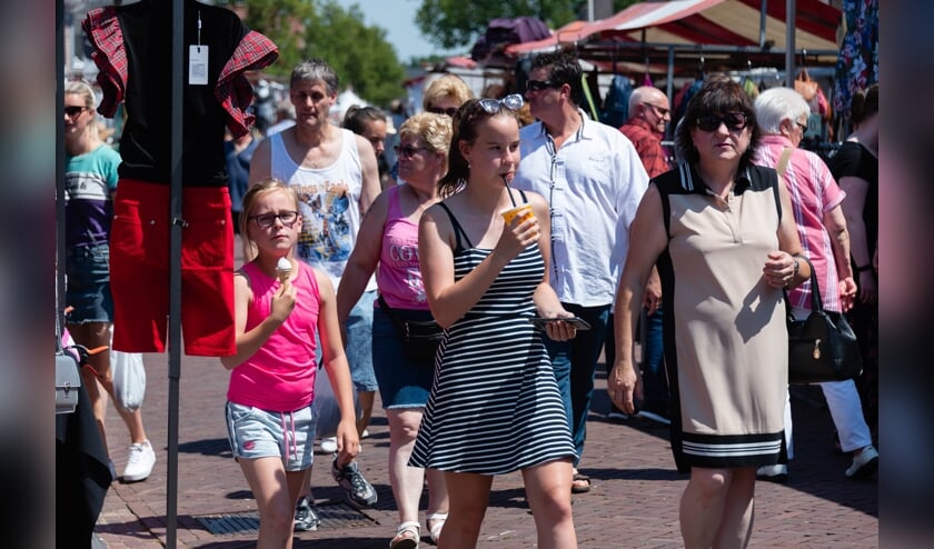 Ondanks de warmte was het gezellig druk