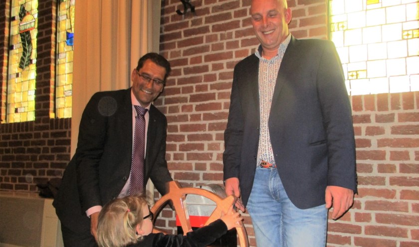 Het stuurwiel werd meteen in gebruik genomen.