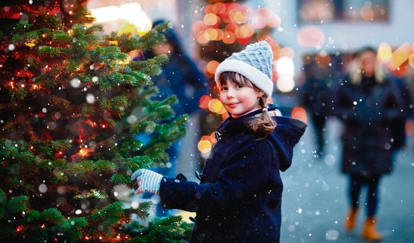 Kerstwensboom verlicht Marktplein in Biezelinge