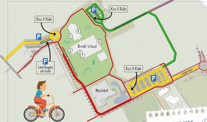 Tijdelijk weg naar Kiss & Ride-strook voor CNS de Regenboog en de Eben-Haëzerschool geopend