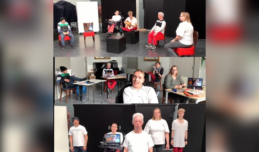 De (digitale) bühne op: spelers van theatergroep DuinArt maken digitale voorstelling