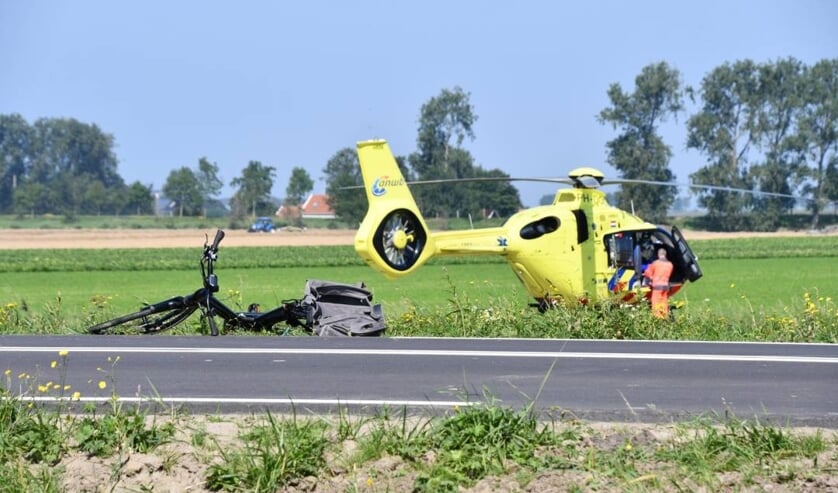 Fietser zwaargewond bij botsing in Kortgene, traumahelikopter werd opgeroepen