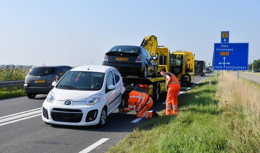 Weer ongeval Deltaweg, 4 auto’s getakeld