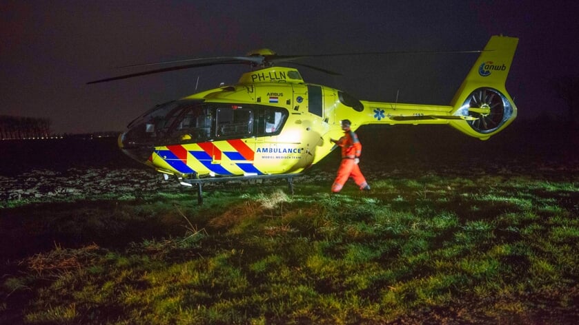 Traumahelikopter ingezet voor gevallen persoon van paard aan Lange Kruisweg