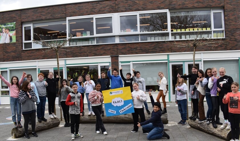 Kinderen Cypressenhof zamelen ruim 6000 euro in voor Oekraïne