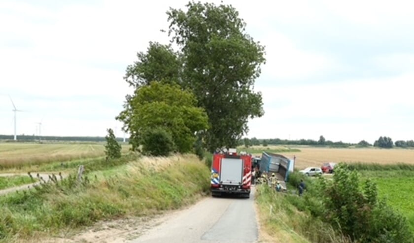 Man bekneld geraakt bij ongeluk met aanhangwagen