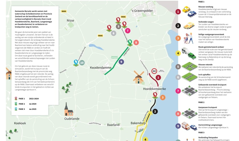 Werkzaamheden voor veiliger wegennet in Borsele-Oost beginnen maandag