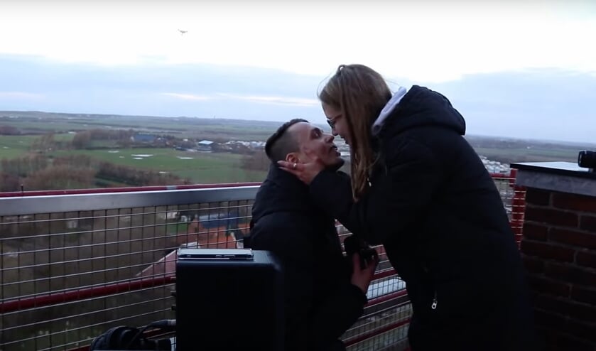 Een huwelijksaanzoek op grote hoogte in Westkapelle