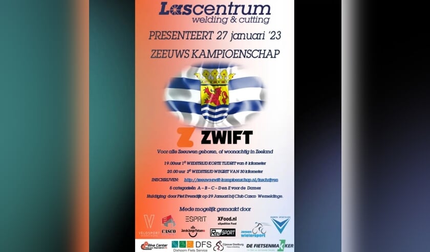 Lascentrum welding & cutting presenteert het Zeeuws kampioenschap Zwift op 27 januari