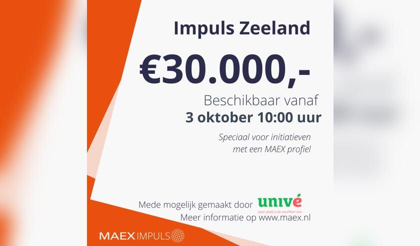 MAEX Zeeland Impuls: €30.000,- beschikbaar voor initiatieven die bijdragen aan welzijn, verbinding of leefbaarheid in Zeeland