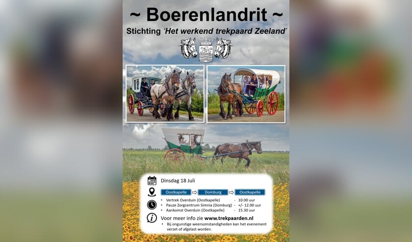 Stichting Het Werkend Trekpaard Zeeland organiseert Boerenlandrit