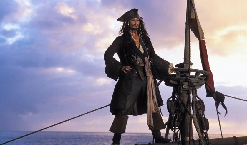 Captain Jack Sparrow op het Badstrand