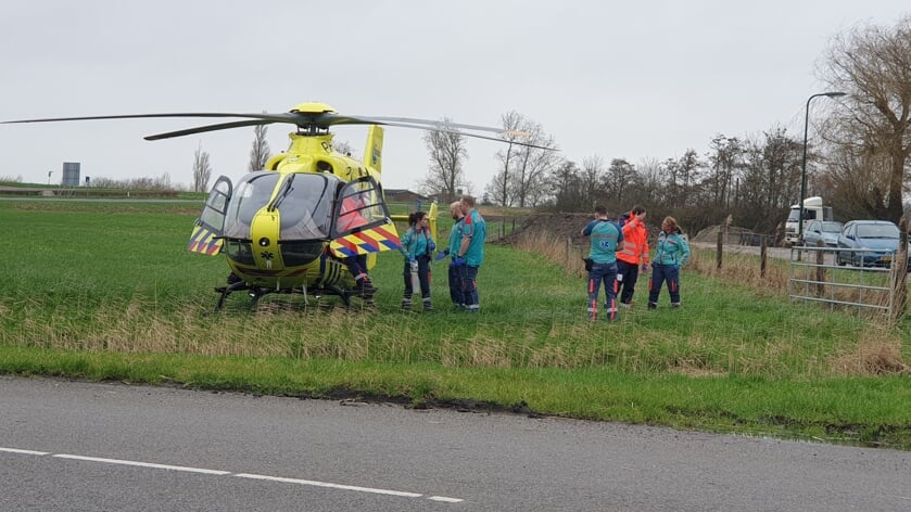 Traumahelikopter geland in Poortvliet vanwege noodsituatie