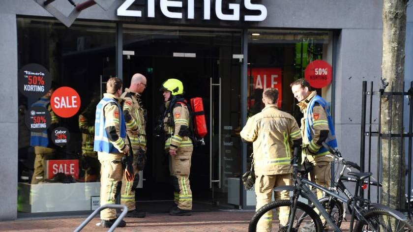 Brandmelding bij schoenenwinkel Middelburg