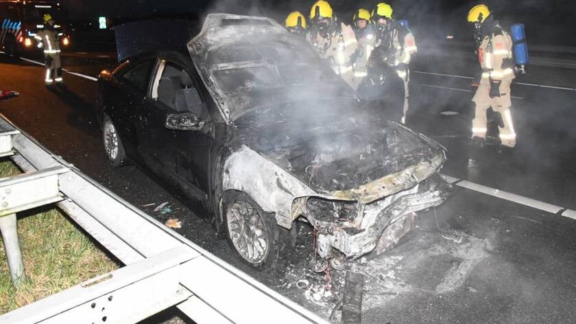 Middelburger aangehouden voor botsing op A58 waarbij auto in brand vloog